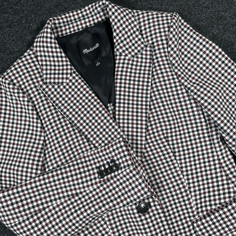 Madewell The Alston Plaid Blazer Jacket Size 8 Equestrian Career Preppy